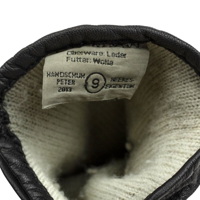 Black Austrian Leather Work Gloves | Wool Lining, , large image number 1
