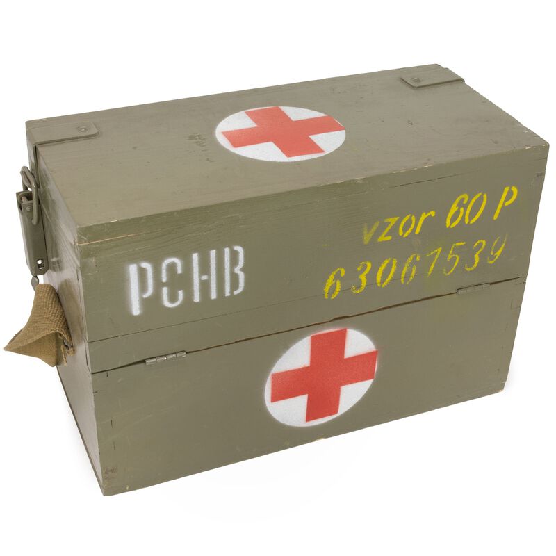 Czech Army Wooden Medical Box, , large image number 0