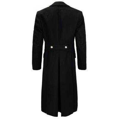 Russian Wool Long Coat | Black, , large