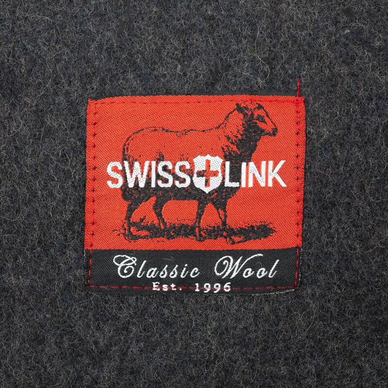 Charcoal Grey Classic Wool Blanket, Swiss Link image number 3