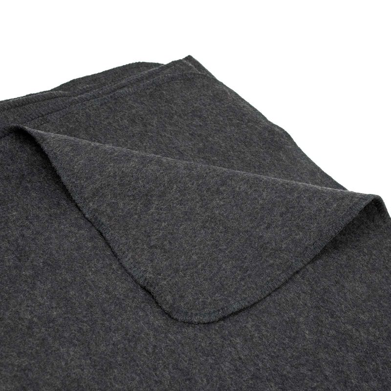 Charcoal Grey Classic Wool Blanket, Swiss Link image number 1