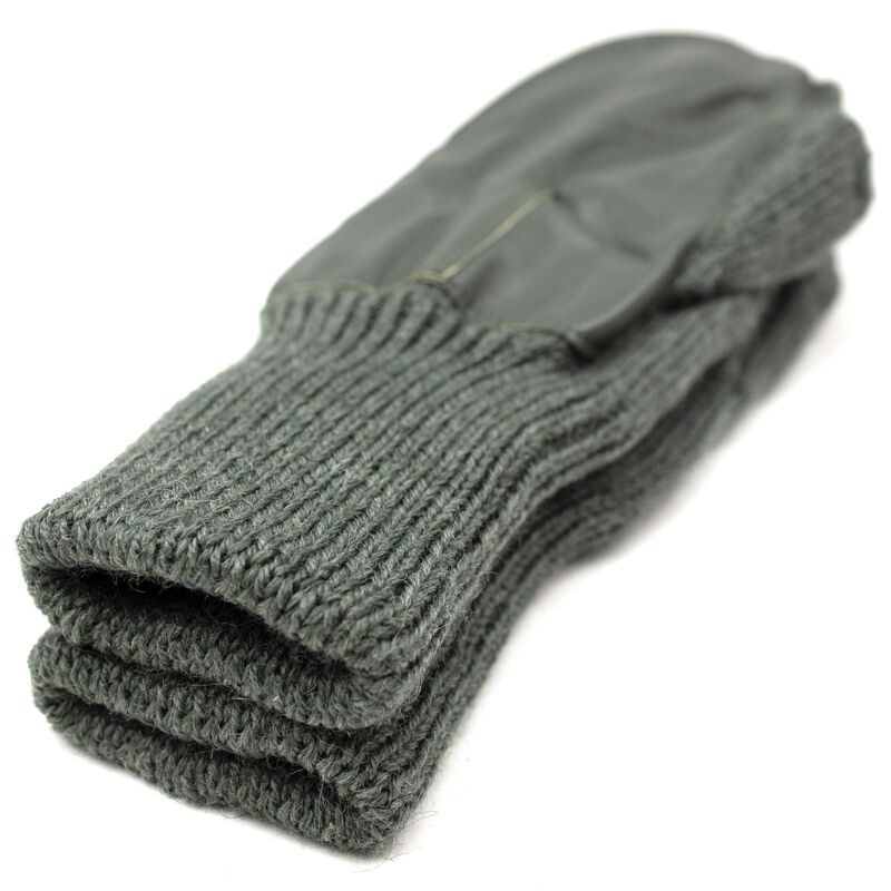 Swiss Military Wool Mittens With Leather Palm, , large image number 2