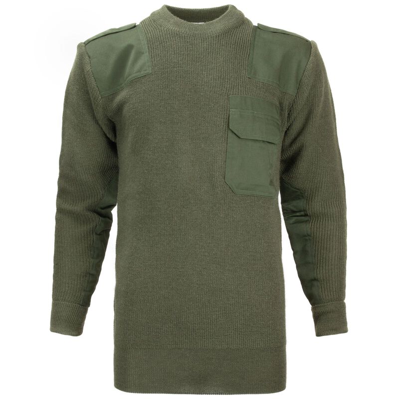 German Army Wool Commando Sweater Reproduction | Black & Olive Drab, , large image number 0