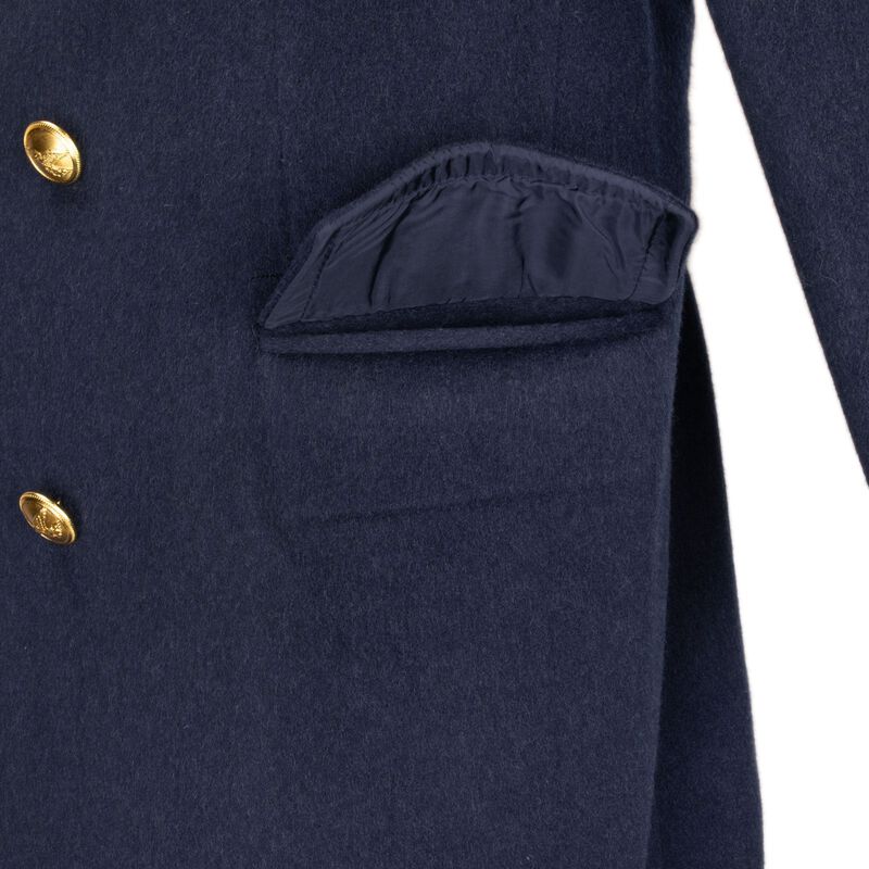 Wool Italian Navy Overcoat, , large image number 4