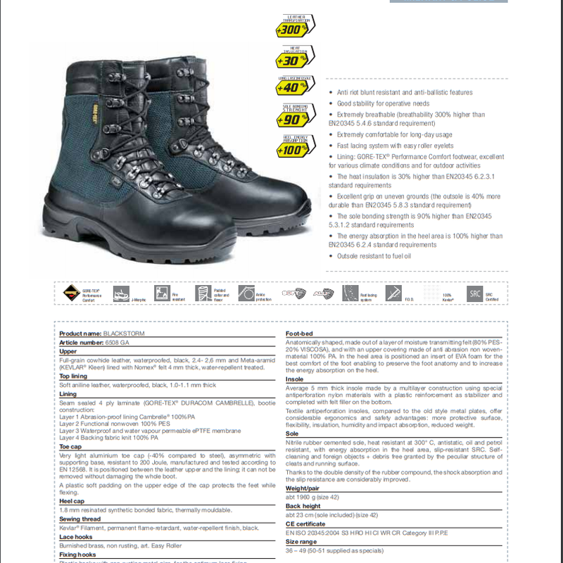 Jolly 6508/GA Blackstorm Gore-Tex Steel Toe Safety Boots | Italian, , large image number 5