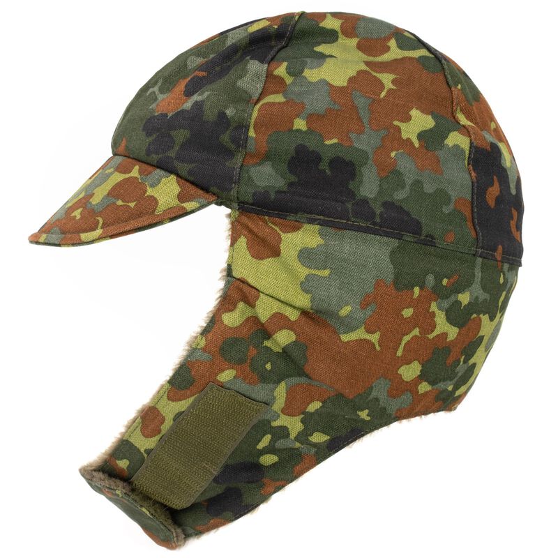 Military Camo Flecktarn Winter Hat image number 1