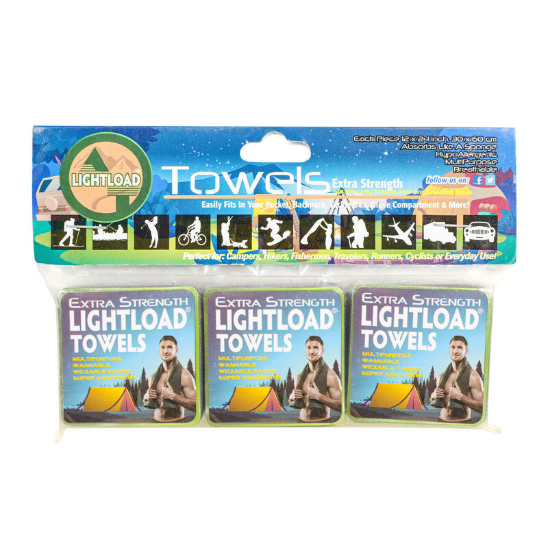Lightload Towels 12" x 24" | Strong Quick Dry Superabsorbent [3-Pack], , large image number 0