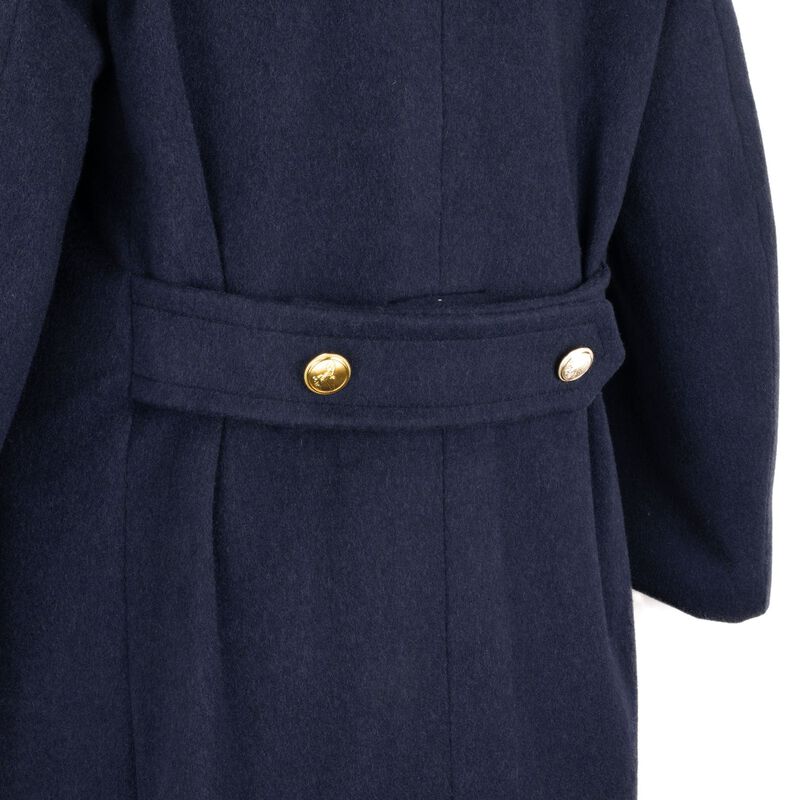 Wool Italian Navy Overcoat, , large image number 3