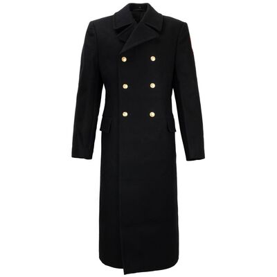 Russian Wool Long Coat | Black