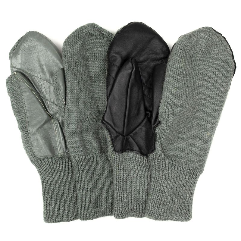 Swiss Wool Mittens w/Leather Palms - Mixed Colors | Issued, , large image number 0