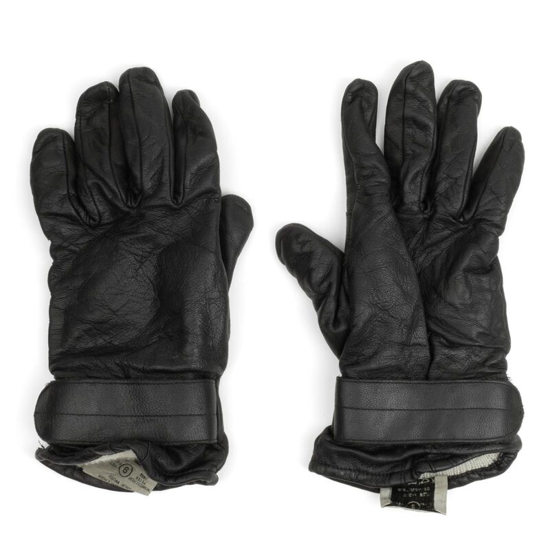 Black Austrian Leather Work Gloves | Wool Lining, , large image number 3