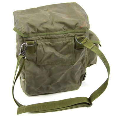 British Olive Drab Rubberized Gas Mask Bag