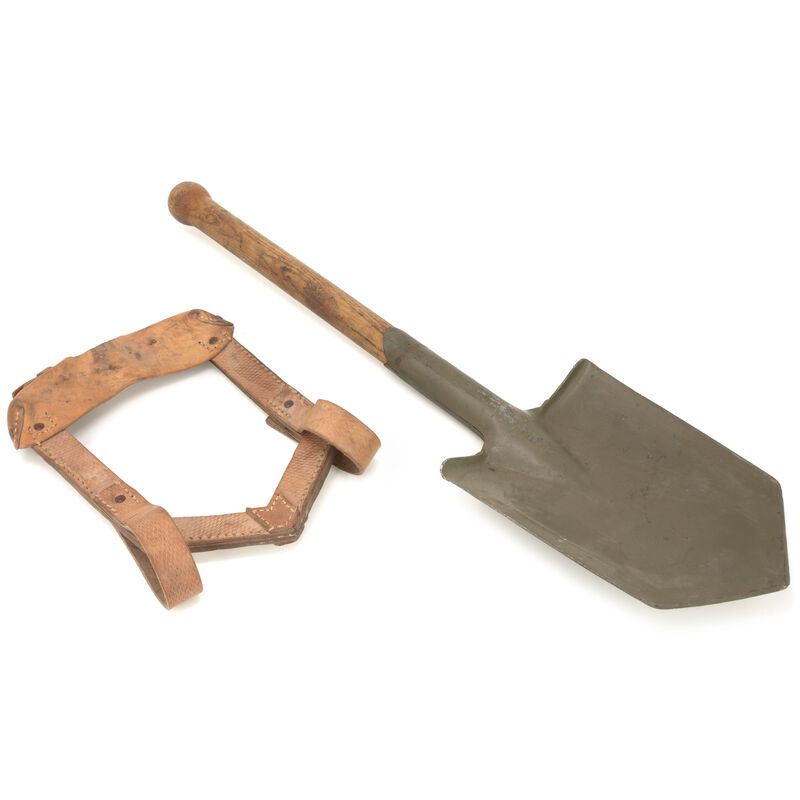 Czech Army Spade & Leather Shovel Cover Straps, , large image number 1