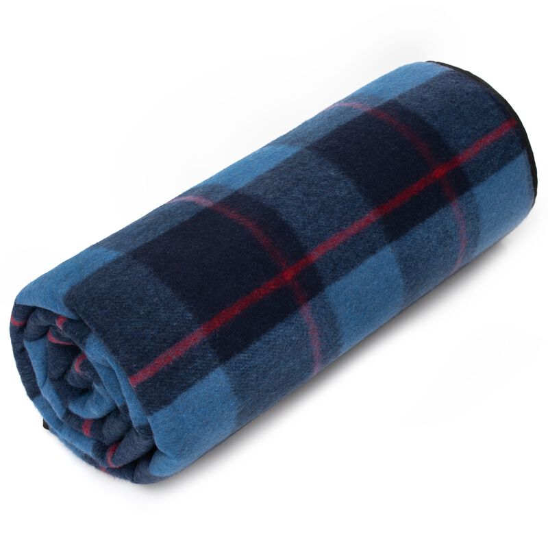 Classic Wool Picnic Blanket Plaid Sky Blue, , large image number 4