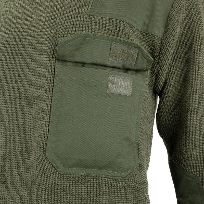 German Army Wool Commando Sweater Reproduction | Black & Olive Drab, , large image number 4