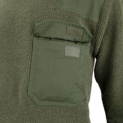 German Army Wool Commando Sweater Reproduction | Black & Olive Drab, , large