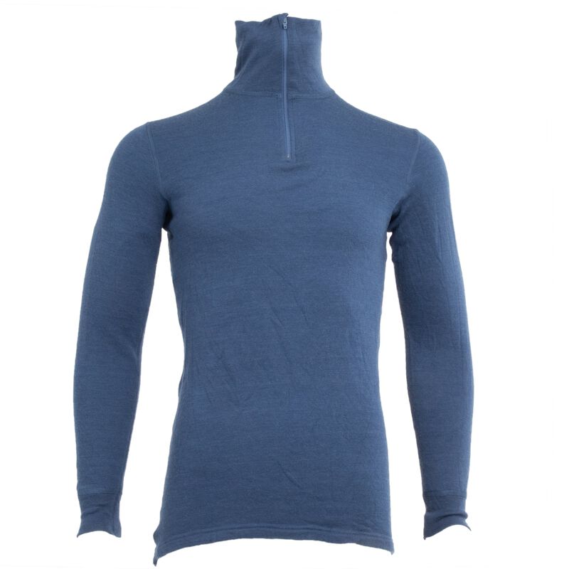 Dutch Army Woolen 1/4 Zip Long Sleeve Shirt | Blue image number 0