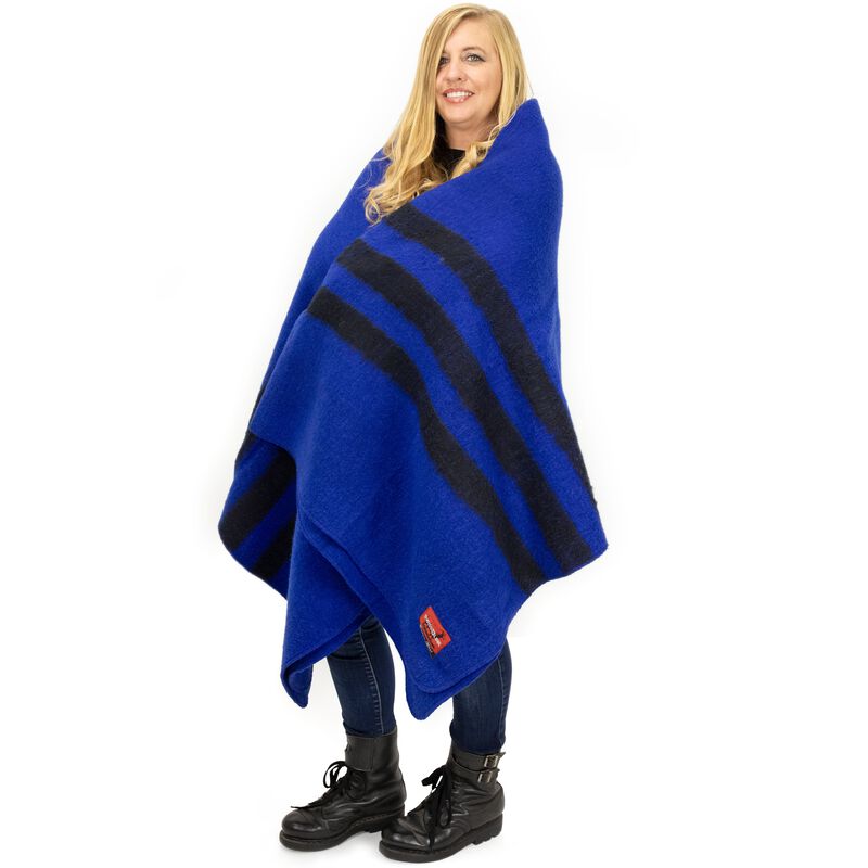 Royal Blue Classic Wool Blanket, , large image number 4