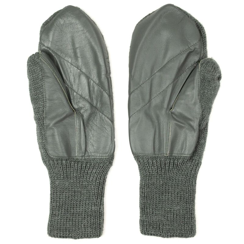 Swiss Military Wool Mittens With Leather Palm, , large image number 1