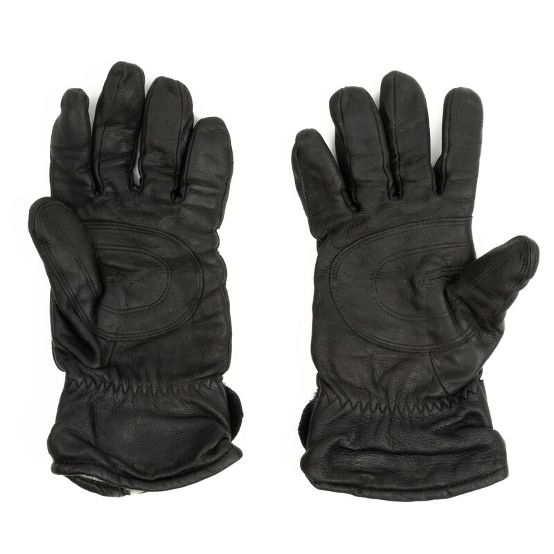 Black Austrian Leather Work Gloves | Wool Lining, , large image number 2