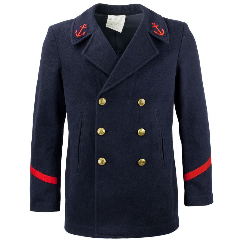 French Military Navy Pea Coat image number 0