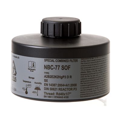 CBRN Gas Mask Filter NBC-77 SOF 40mm Thread | 20 Year Shelf Life