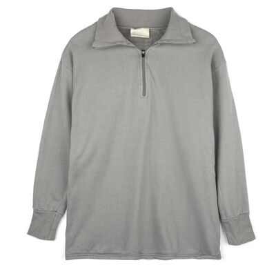 Dutch Army 1/4 Zip Long Sleeve Shirt | Grey, , large