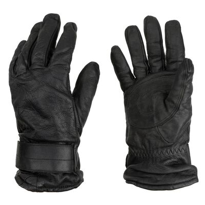 Black Austrian Leather Work Gloves | Wool Lining