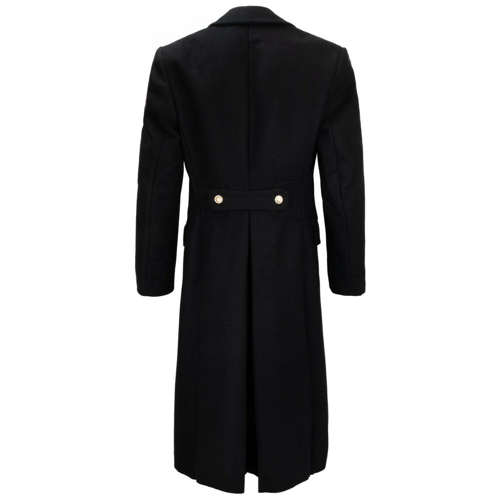Russian Wool Long Coat Black