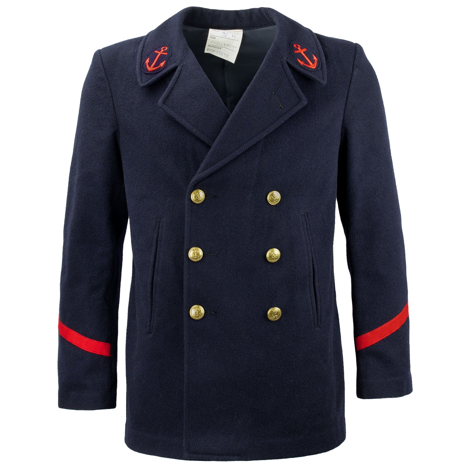 French Military Navy Pea Coat